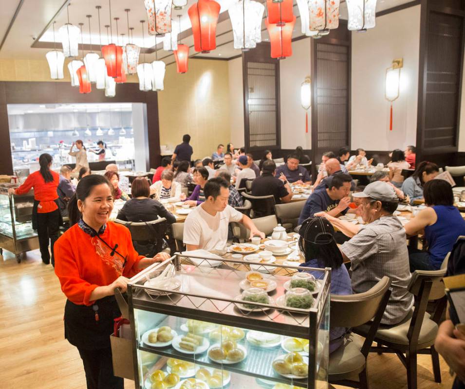 Guests enjoy dim sum at Ping Pang Pong on Wednesday, September 27, 2017, at Gold Coast hotel/ca ...