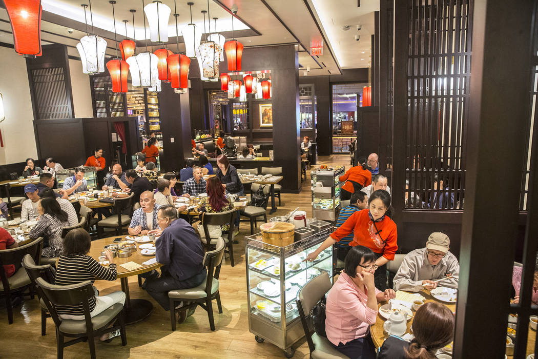 Guests enjoy dim sum at Ping Pang Pong on Wednesday, September 27, 2017, at Gold Coast hotel/ca ...