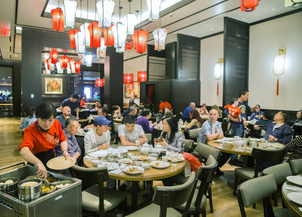 Guests enjoy dim sum at Ping Pang Pong on Wednesday, September 27, 2017, at Gold Coast hotel/ca ...