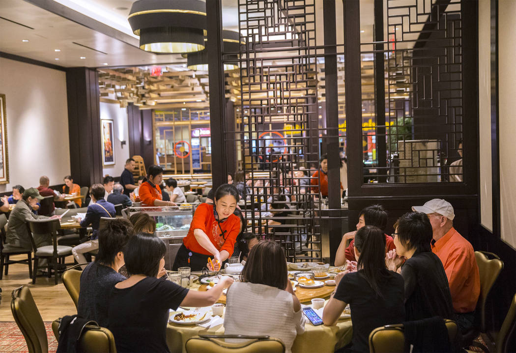 Guests enjoy dim sum at Ping Pang Pong on Wednesday, September 27, 2017, at Gold Coast hotel/ca ...
