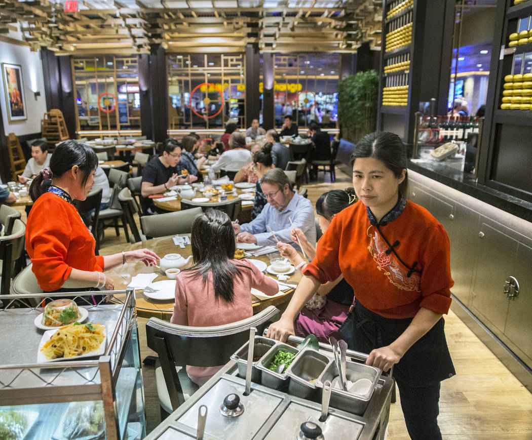 Guests enjoy dim sum at Ping Pang Pong on Wednesday, September 27, 2017, at Gold Coast hotel/ca ...