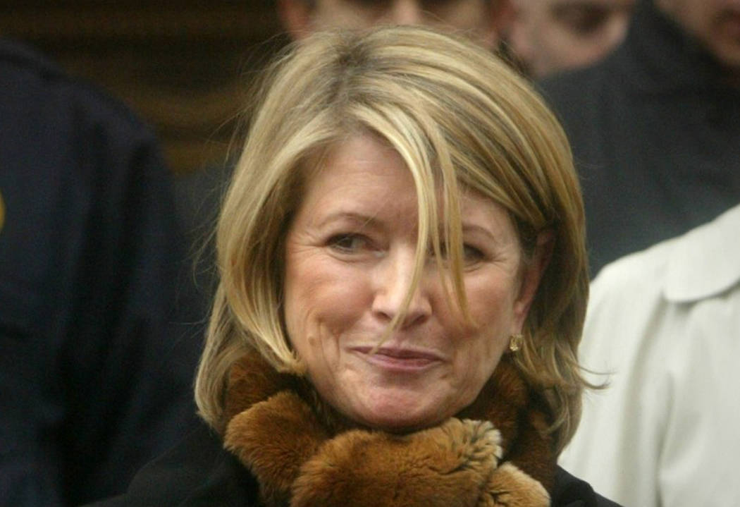 FILE - In this March 5, 2004 file photo, Martha Stewart leaves Manhattan Federal Court after guilty verdicts in her federal stock fraud trial in New York. President Donald Trump says he's consider ...