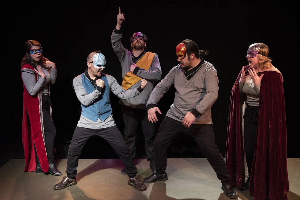 "As You Like It" by Las Vegas Little Theatre. Cast members Natalie Senecal, Drew Yonemori, Brian David Sloan, Geo Nikols, and Stefanie McCue. (Las Vegas Little Theatre)