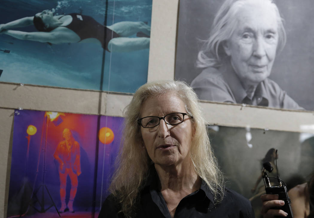 American portrait photographer Annie Leibovitz attends the media preview of her photo exhibitio ...