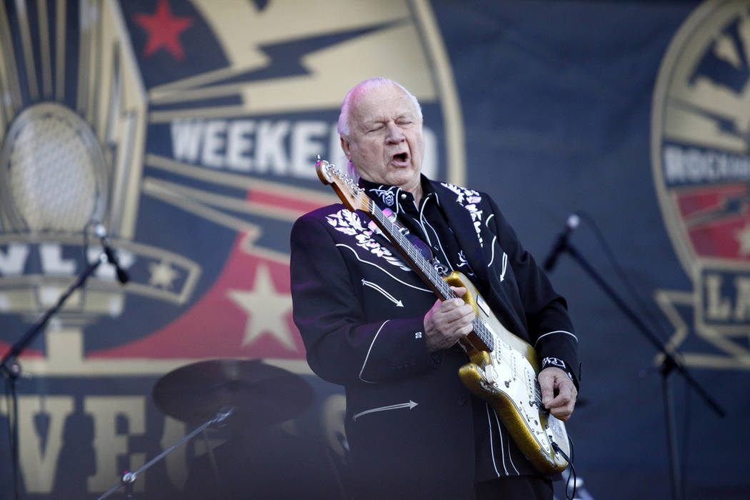 Guitar legend, Dick Dale, performs at the 19th Annual Viva Las Vegas Rockabilly Weekender at the Orleans Hotel and Casino on Saturday, April 16, 2016. (Michael Quine/Las Vegas Review-Journal) @Veg ...