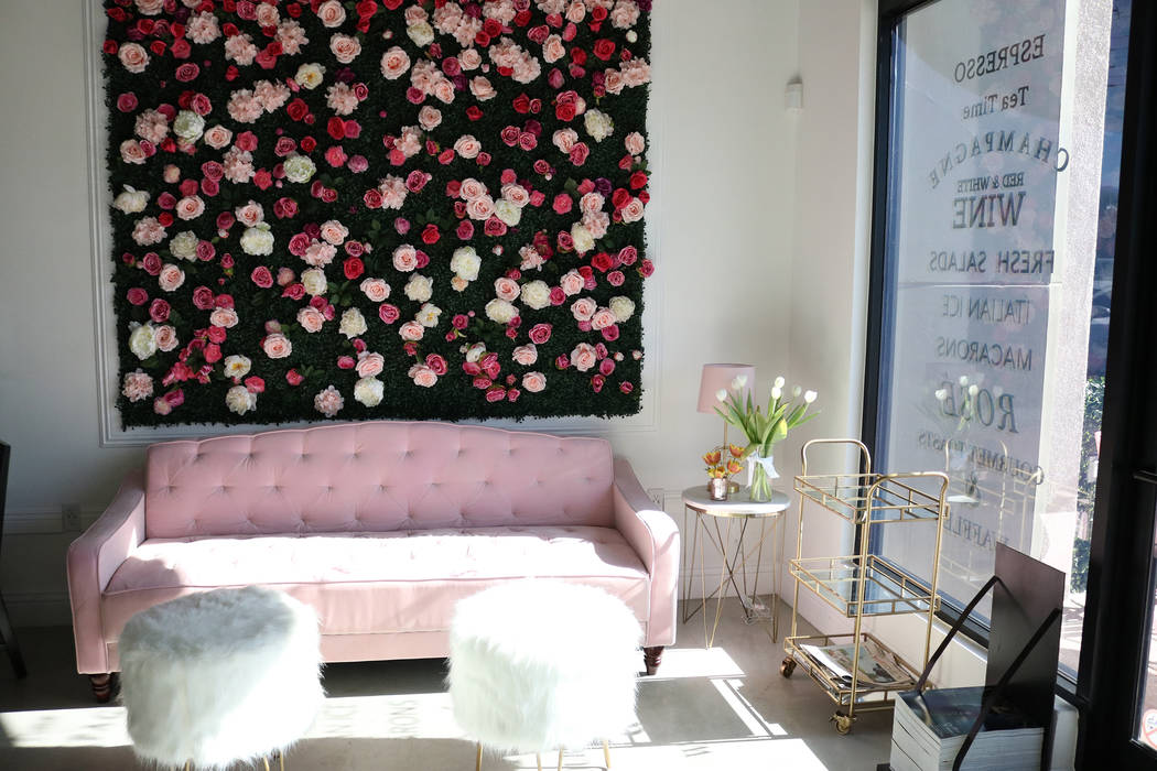 Cafe Lola in Las Vegas serves light bites in a feminine cafe. (Janna Karel Las Vegas Review-Journal)