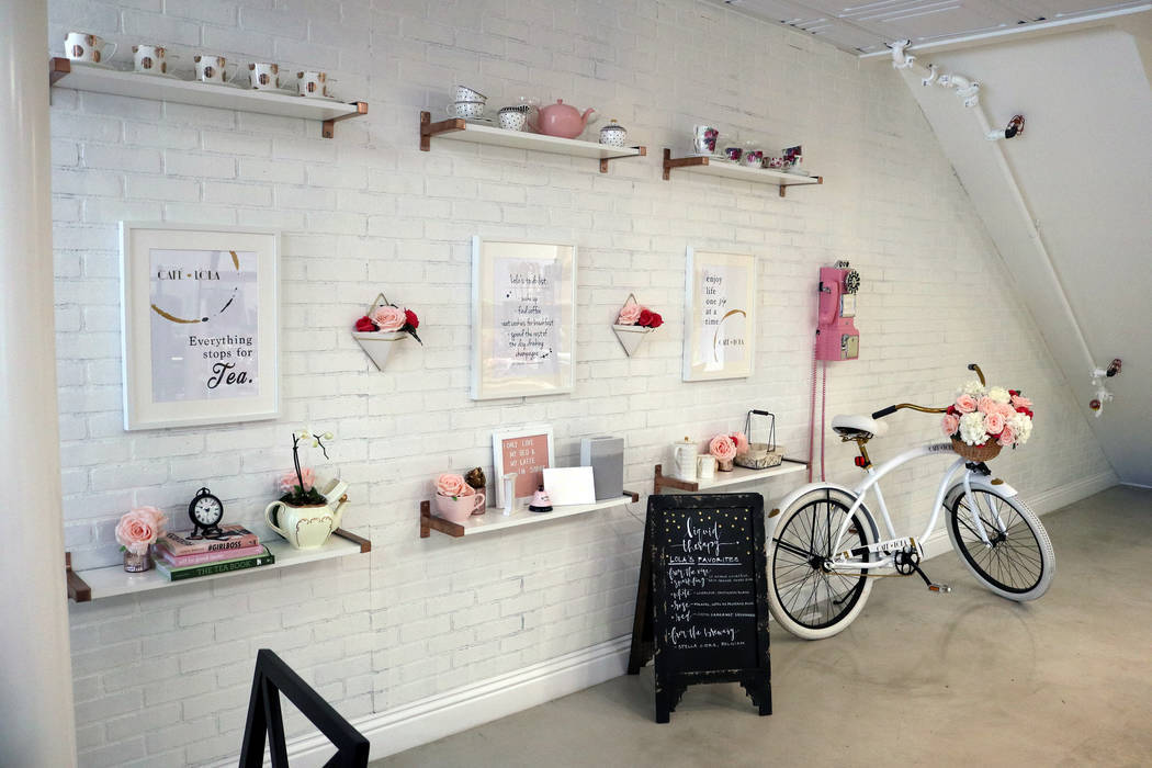 Cafe Lola in Las Vegas serves light bites in a feminine cafe. (Janna Karel Las Vegas Review-Journal)