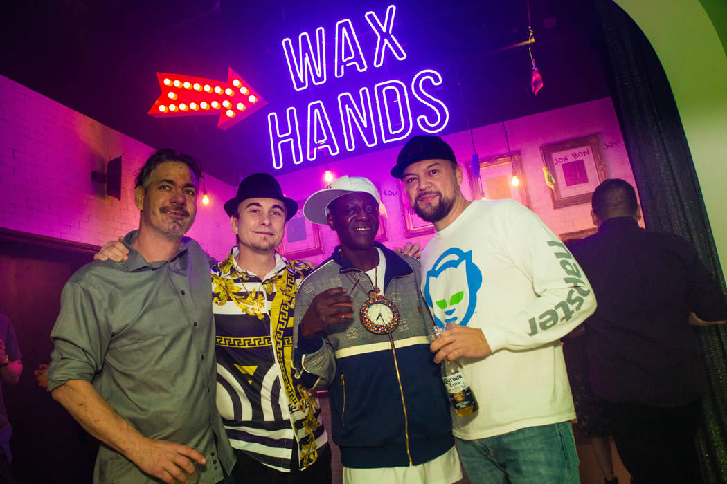Flavor Flav is shown at Madame Tussauds Las Vegas' 20th anniversary party on Wednesday, March 20, 2019 (Key Lime Photo)
