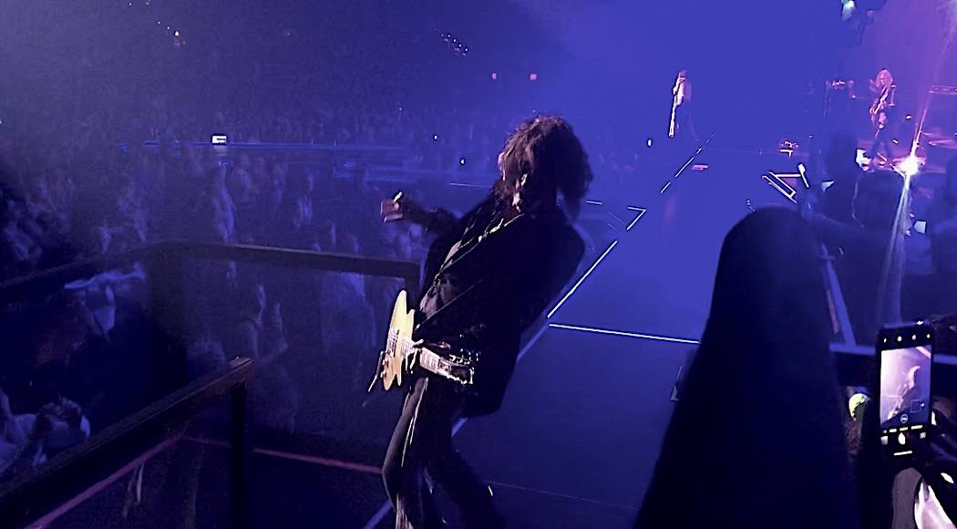 Joe Perry of Aerosmith is shown on opening night of the band's "Deuces Are Wild" residency at P ...