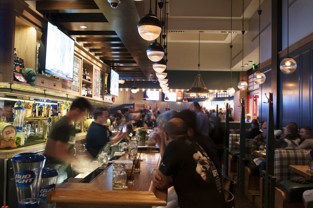 The bar at Michael Mina Pub 1842 inside MGM Grand in Las Vegas. (Erik Verduzco/Las Vegas Review ...