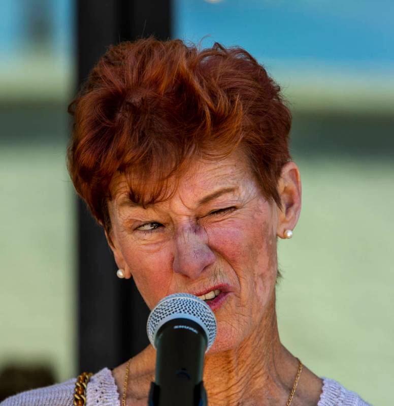 Philanthropist and patron of the arts Beverly Rogers speaks during the launch of The Lucy and g ...