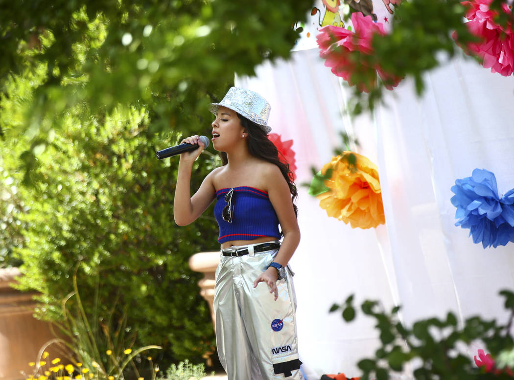 Montserratt Luna-Gomez performs during the 10th annual Dia del Nino event at the Springs Preser ...