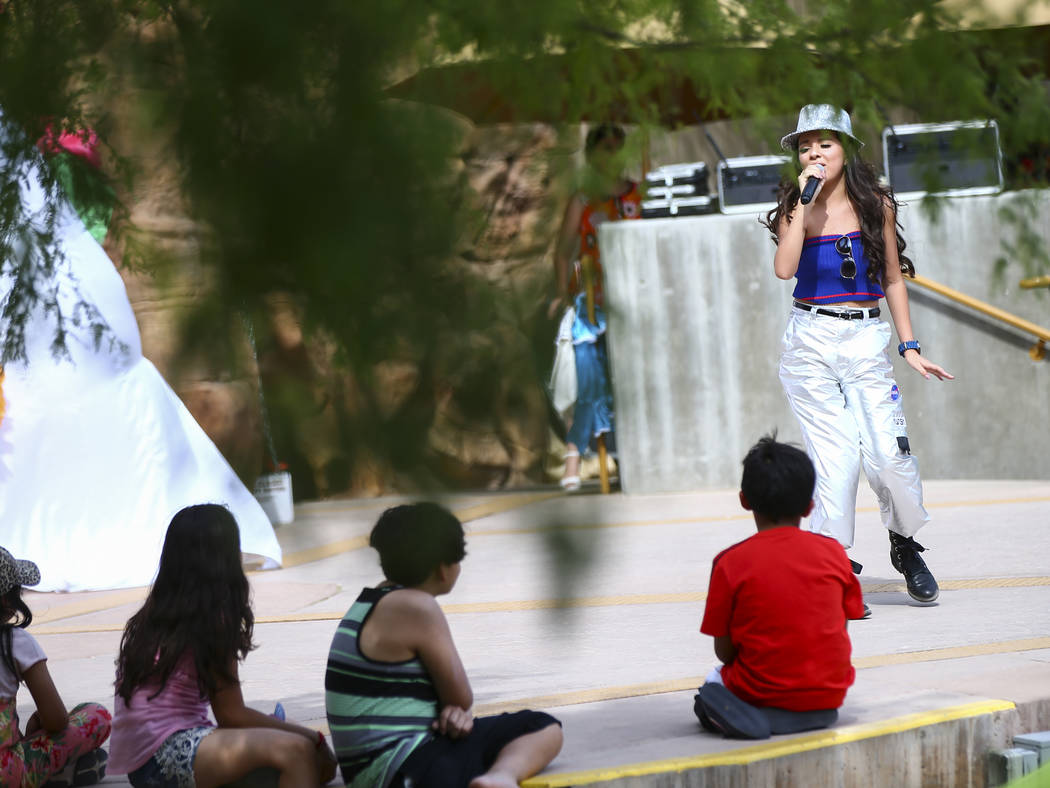 Montserratt Luna-Gomez performs during the 10th annual Dia del Nino event at the Springs Preser ...