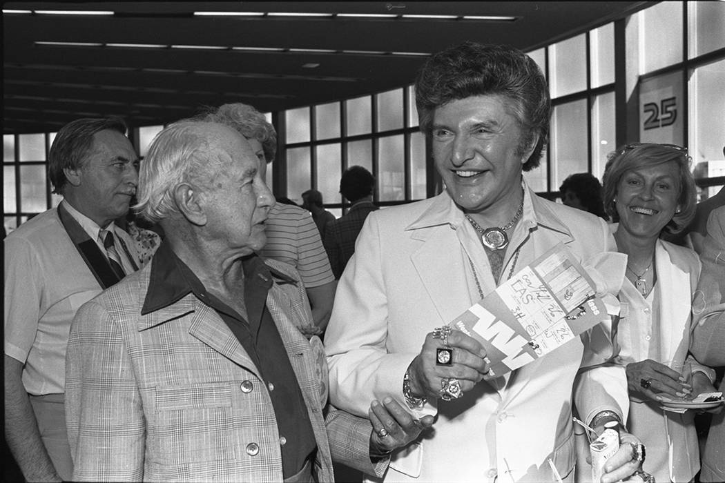 Images are of a grand opening ceremony at McCarran international Airport. Western Airlines is i ...