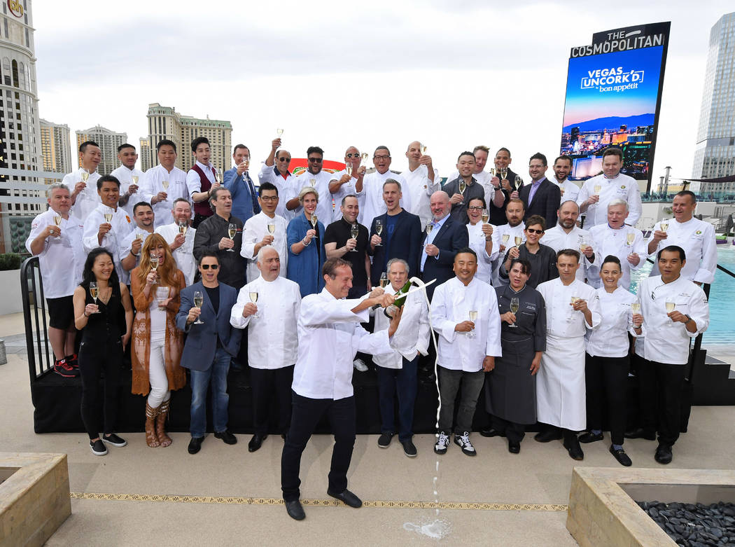 LAS VEGAS, NEVADA - MAY 09: Chef Bruce Bromberg (front) marks the beginning of the 13th annual ...