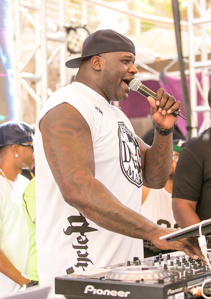 Shaquille O’Neal, aka DJ Diesel, took over Rehab Beach Club at Hard Rock Hotel on Sunday (Aug ...