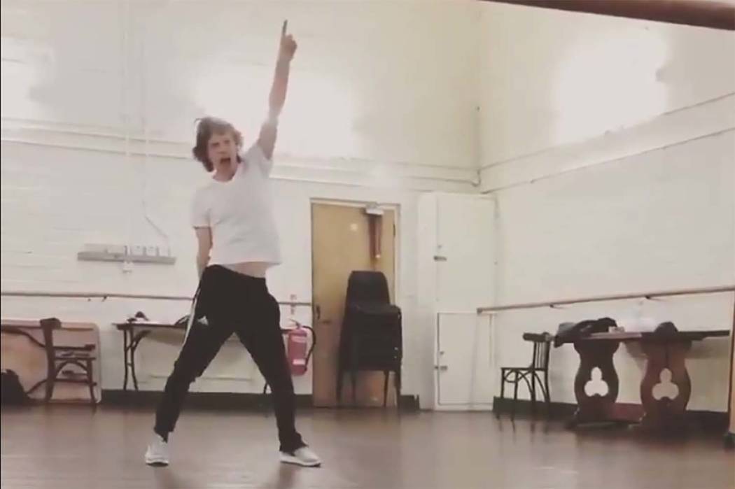 Mick Jagger tweeted a video of himself dancing around a studio on Wednesday, May 15, 2019. (@Mi ...