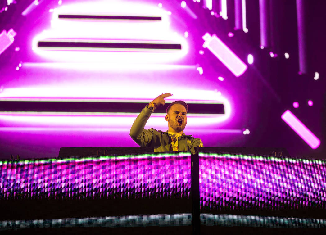 Nitti Gritti performers at the Circuit Grounds stage during day two of Electric Daisy Carnival ...