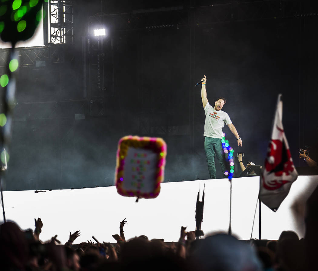 Nitti Gritti performers at the Circuit Grounds stage during day two of Electric Daisy Carnival ...