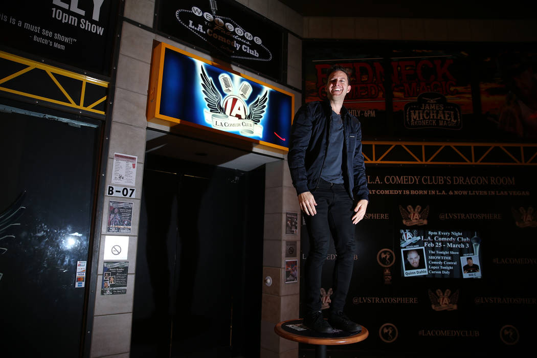 Comedia Kevan Moezzi, better known as K-von, is photographed at the L.A. Comedy Club inside the ...