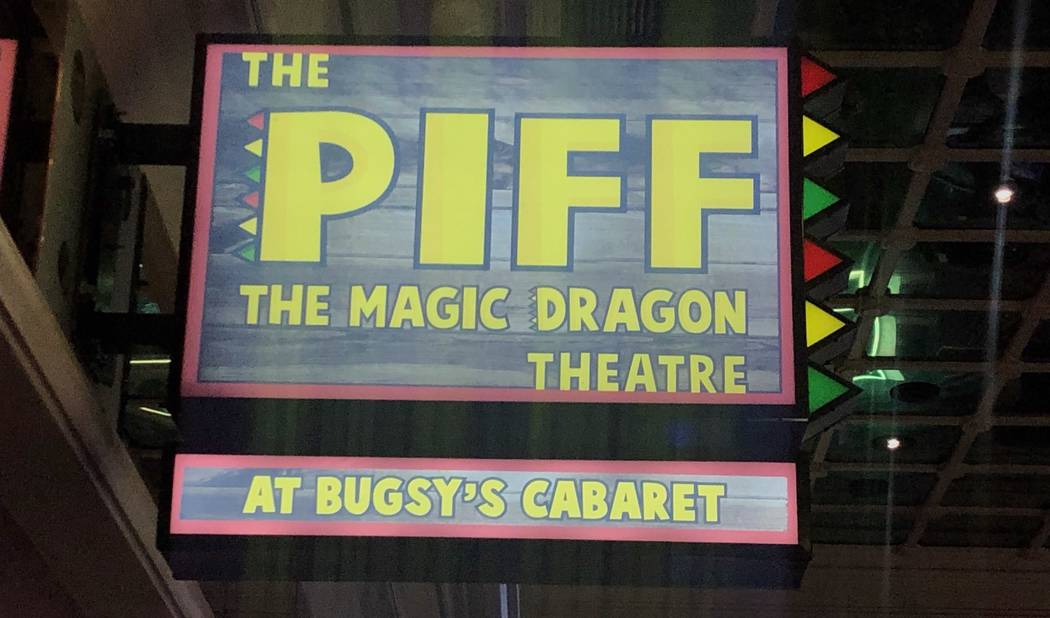 One of the names is shown at the theater at Flamingo Las Vegas. (John Katsilometes/Las Vegas Re ...
