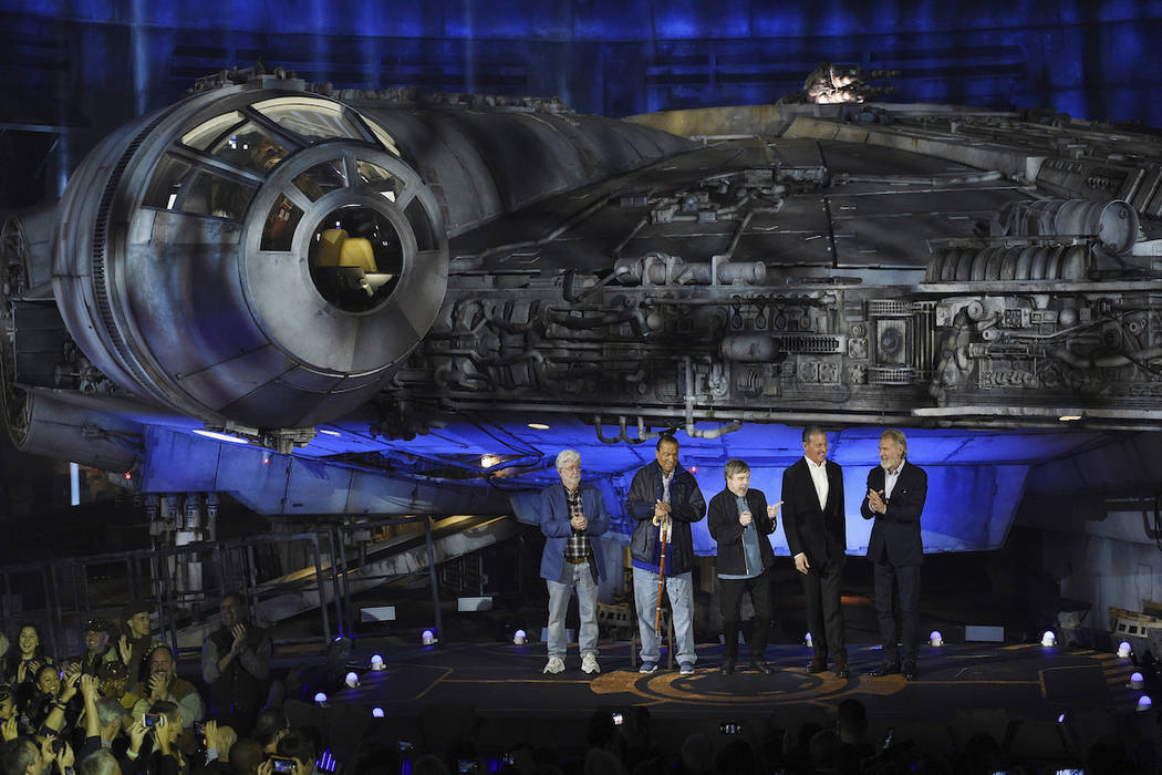 From left, "Star Wars" film franchise creator George Lucas, cast members Billy Dee Wi ...