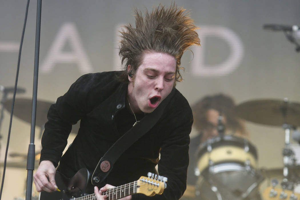 Ryan Evan "Van" McCann, with Catfish and the Bottlemen, performs on the second day of the Austi ...
