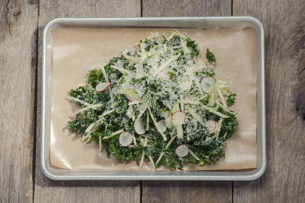 Kale apple salad at Mabel's BBQ at the Palms.