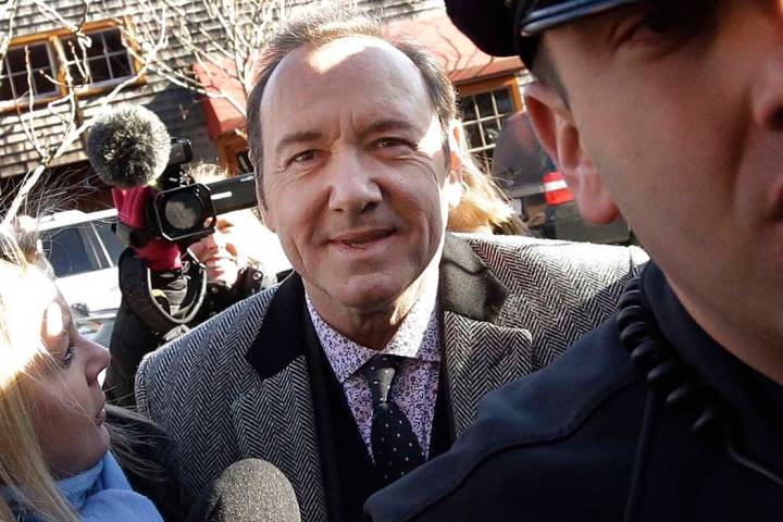 In a Jan. 7, 2019, file photo, actor Kevin Spacey arrives at district court in Nantucket, Mass. ...