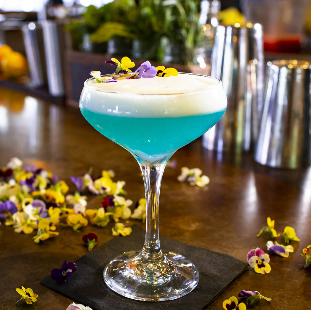 Tangled Up in blue cocktail at Yardbird. Allied Global Marketing