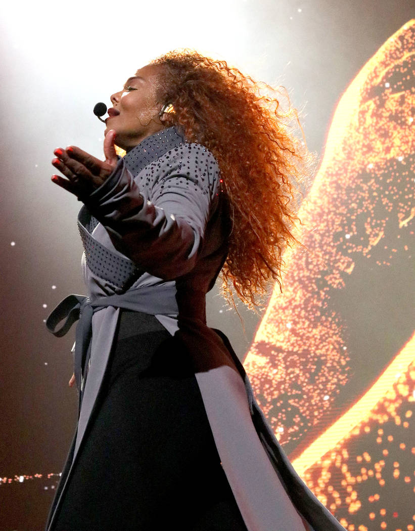 Janet Jackson performs onstage during the opening night of her "Metamorphosis" residency at Par ...