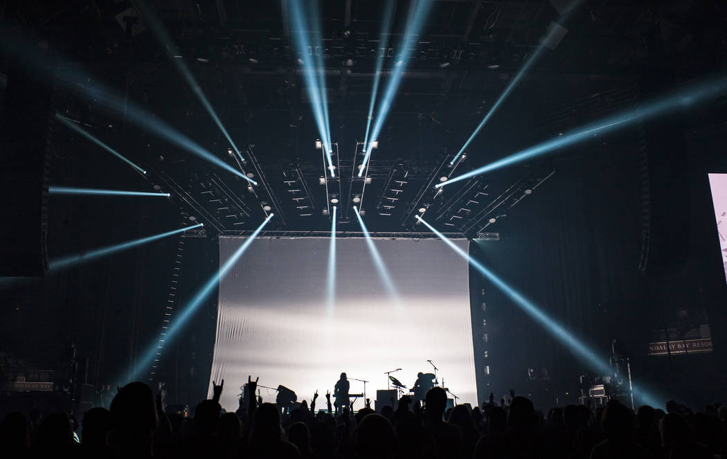 Beach House performs at the Mandalay Bay Events Center during the Psycho Las Vegas music festiv ...