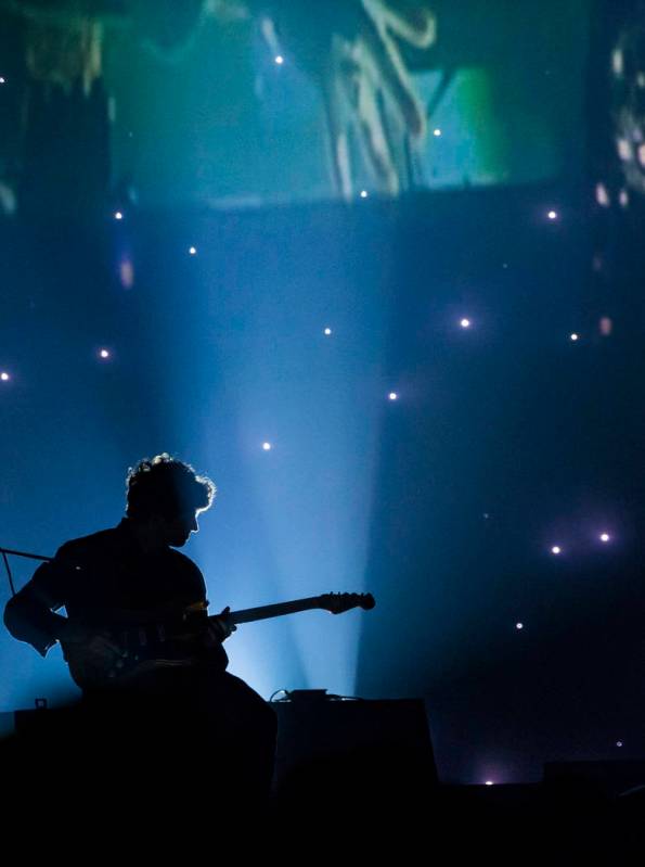 Alex Scally, of Beach House, performs at the Mandalay Bay Events Center during the Psycho Las V ...