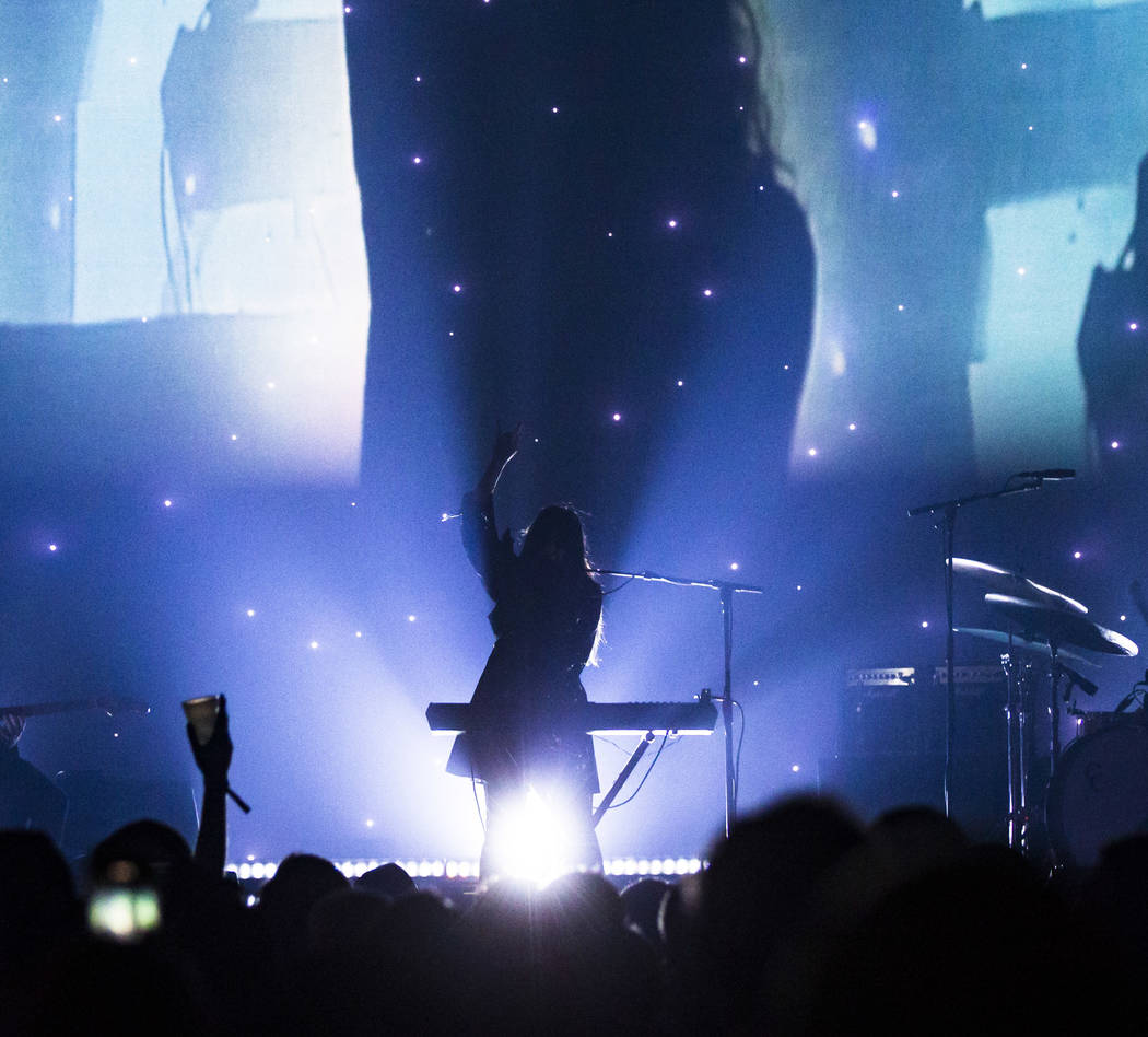 Victoria Legrand, of Beach House, performs at the Mandalay Bay Events Center during the Psycho ...