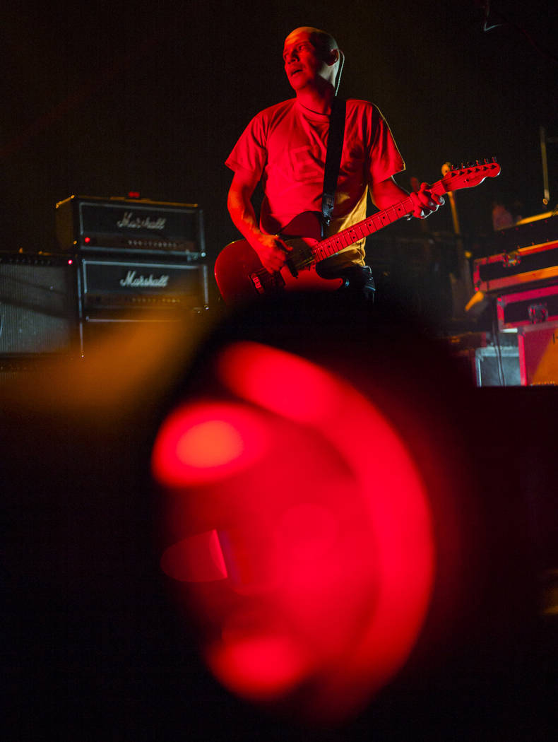 Stuart Braithwaite, of Mogwai, performs at the Mandalay Bay Events Center during the Psycho Las ...