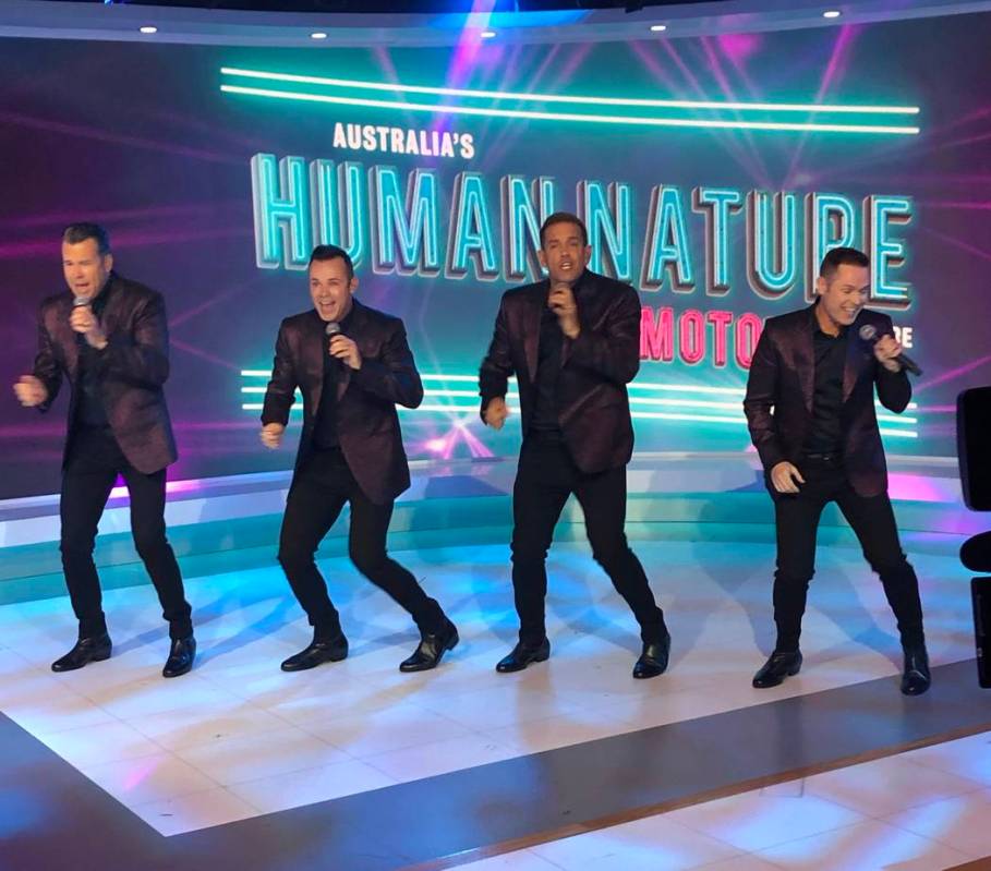 Members of The Venetian Sands Showroom headliners Human Nature, from left, Phil Burton, Andrew ...