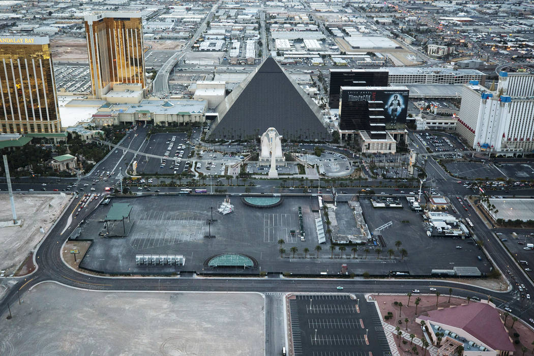 The Las Vegas Village festival grounds, site of the Route 91 Harvest shooting, on the Las Vegas ...