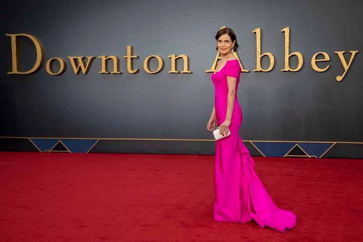 Actress Elizabeth McGovern arrives at the world premiere of the film "Downton Abbey" in London, ...