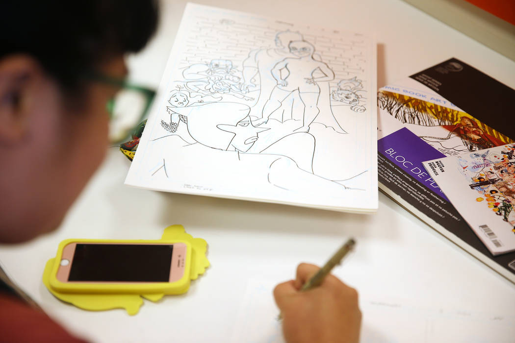 Jean Munson, publisher of Plot Twist Comics, at her studio in Henderson, Friday, Jan. 25, 2019. ...