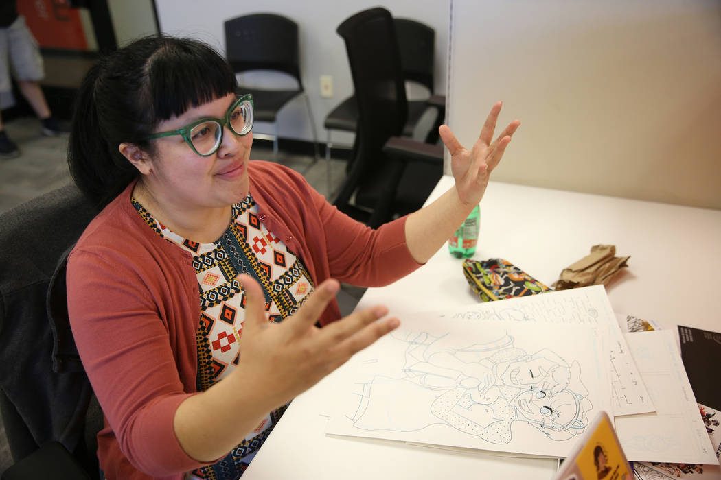 Jean Munson, publisher of Plot Twist Comics, at her studio in Henderson, Friday, Jan. 25, 2019. ...