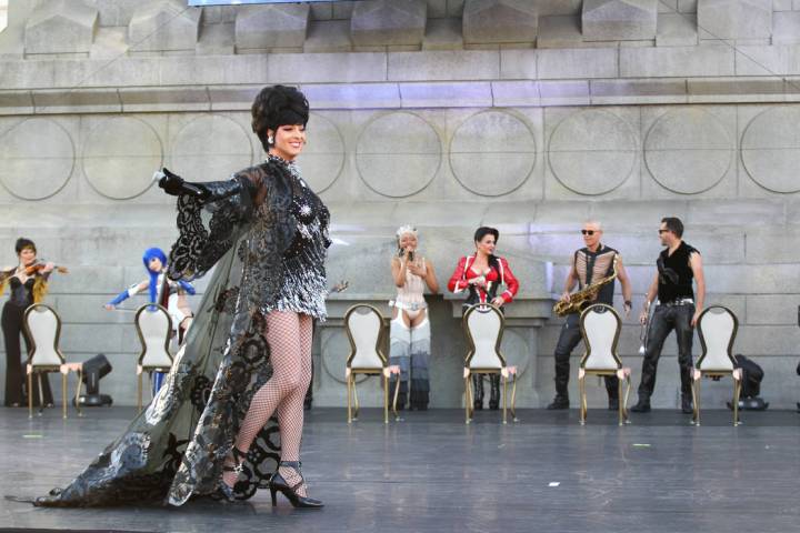 Mistress of Sensuality Edie, played by Christopher Kenney, a cast member of Cirque du Soleil's ...