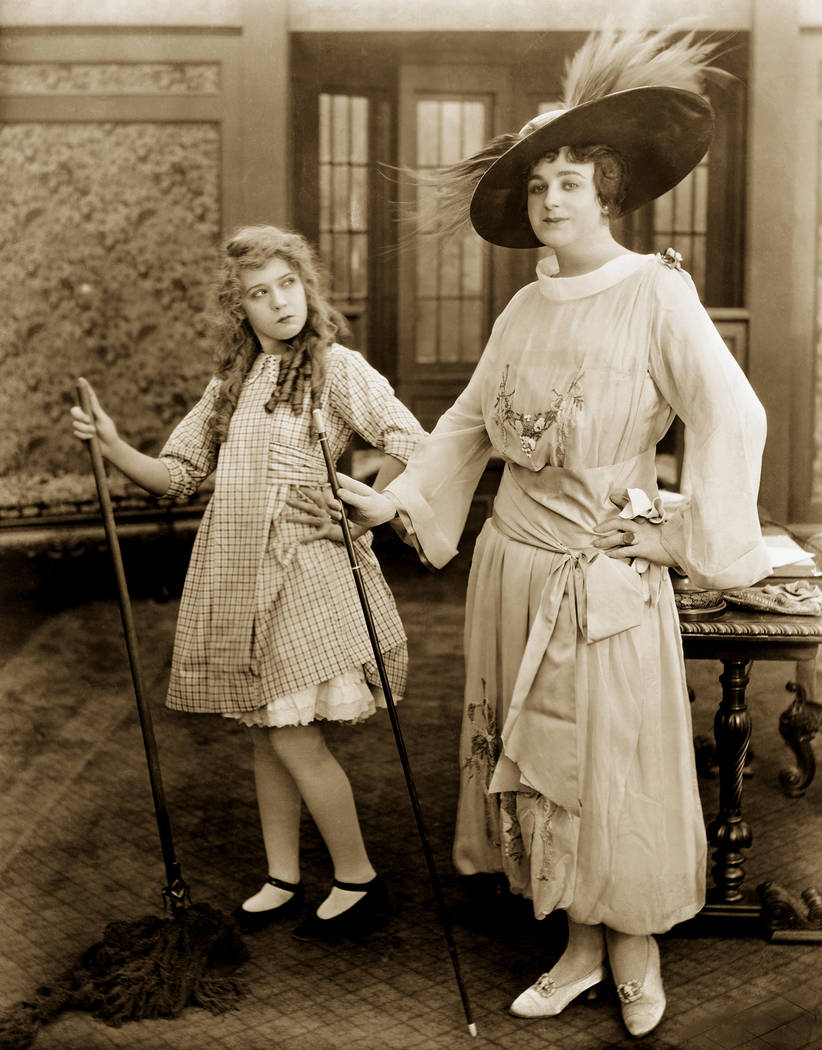 (Original Caption) "Our Mary" Impersonates Julian Eltinge. It is no particularly easy ...
