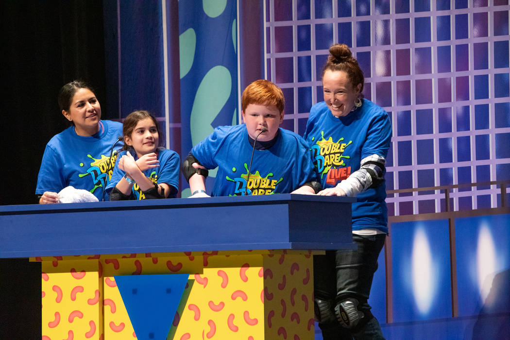 Contestants compete on "Double Dare Live!" (The Smith Center)