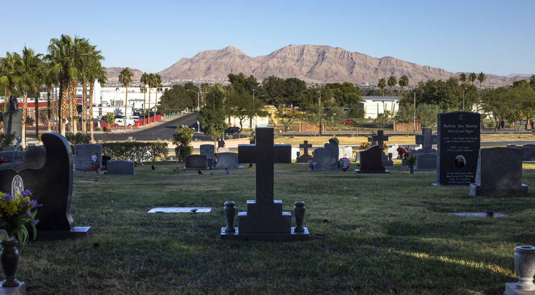 Bunkers Eden Vale Memorial Park is seen on Friday, Oct. 18, 2019, in Las Vegas. Colonel Tom Par ...