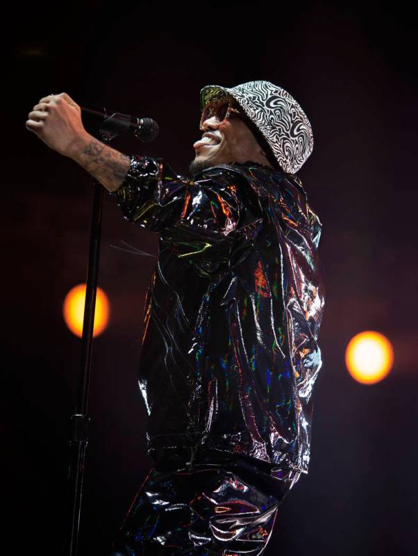 Anderson .Paak dances to his music on Saturday, Dec. 7, 2019, at Intersect Music Festival in La ...