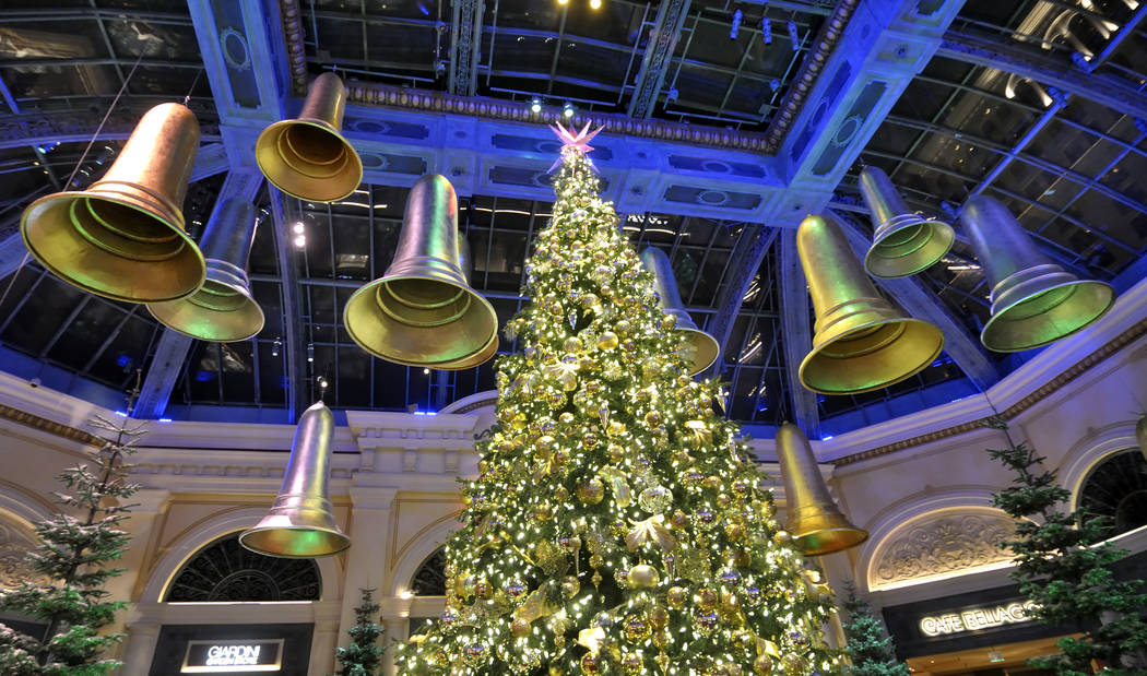Bells surround a 42-foot-tall Shasta White Fir tree that is part of the 2011 Winter Holiday Exh ...