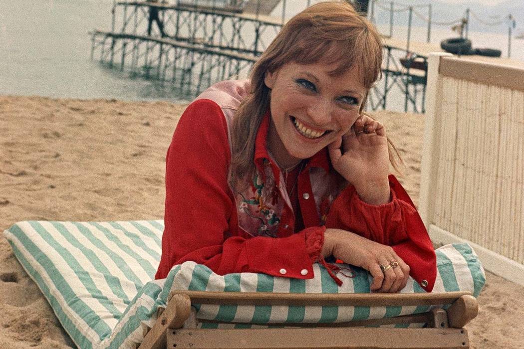 In this May 1973 file photo, French movie actress Anna Karina smiles at the Cannes Film Festiva ...