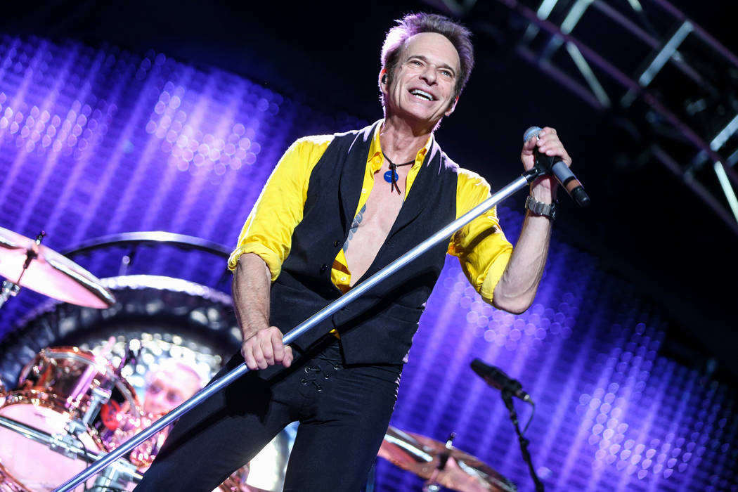 David Lee Roth of Van Halen performs at the Irvine Meadows Amphitheatre on Tuesday, July 14, 20 ...