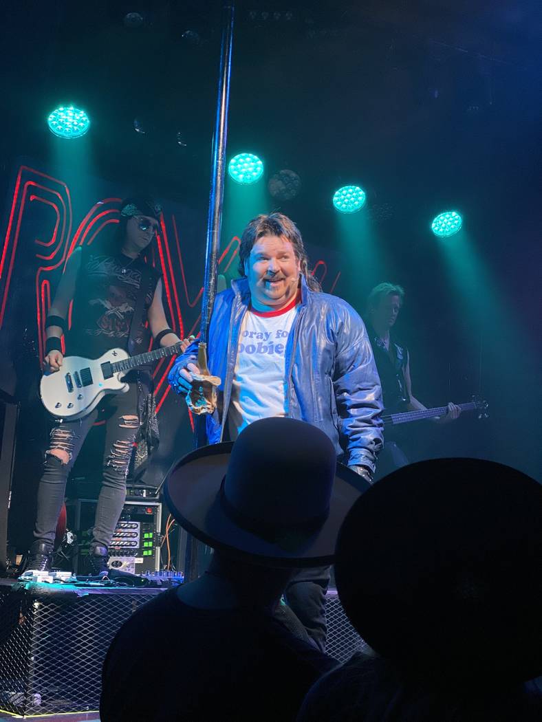 Matt Wolpe as Lonny performs in the "Rock of Ages" premiere in Hollywood on Wednesday, Jan. 15, ...
