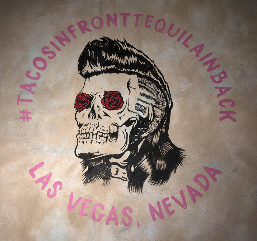 A mural by artist Koa Paden is painted on the wall at Más Por Favor Taqueria y Tequila on Frid ...
